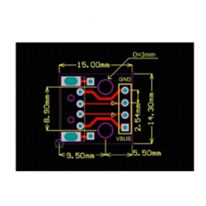 CONNETT.USB "A" MASCHIO CON CIRC.STAMPATO