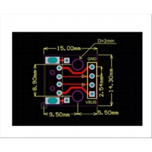 CONNETT.USB "A" MASCHIO CON CIRC.STAMPATO