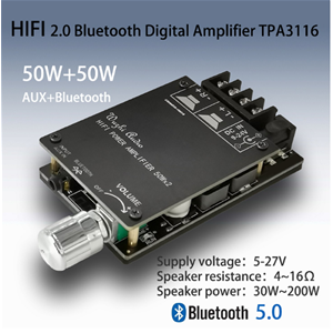 AMPLIFICATORE AUDIO 50+50 WATT BLUETOOTH