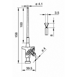 PUNTALE FLESS.HIRSCHMANN KLEPS30 NERO