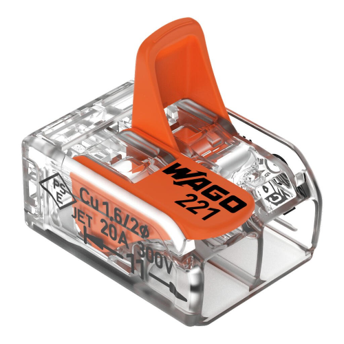 MORSETTO 2 POLI A LEVA