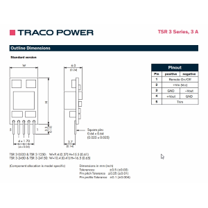 MODULO TRACO TSR3-24150  5-15 VDC 3 AMP.