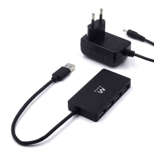 HUB USB 3.0   4 PORTE CON ALIMENTATORE