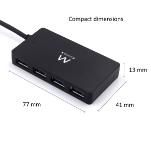 HUB USB 3.0   4 PORTE CON ALIMENTATORE