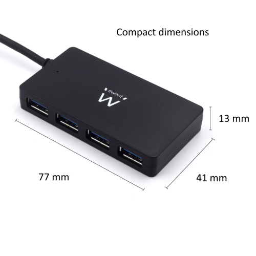 HUB USB 3.0   4 PORTE CON ALIMENTATORE