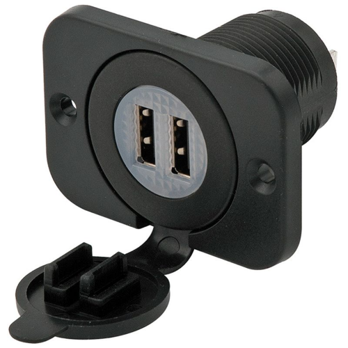 Pinto Elettronica  283.085.3470 - PRESA 2 USB PANNELLO STAGNA 12-28 VOLT PER  AUTO/MOTO