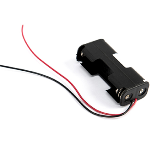 PORTABATTERIA CON FILI PER 2 "AA" STILO