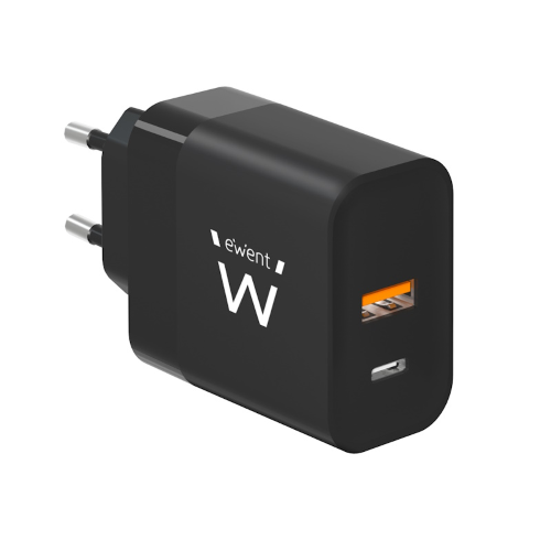 ALIMENTATORE/CARICATORE USB C/QC  2 PORTE 45 WATT