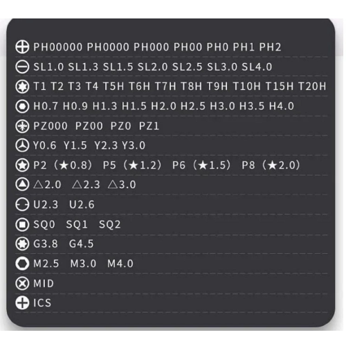 CACCIAVITE CON 63 INSERTI