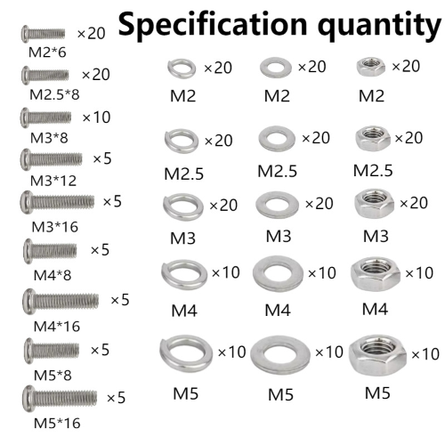 KIT ASSORTIMENTO VITI/DADI FILETTATURA METRICA