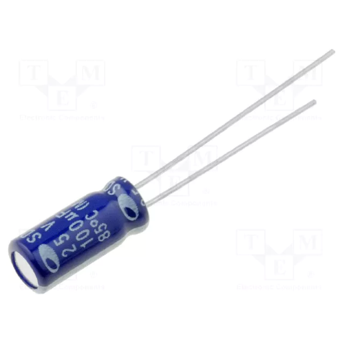 COND. ELETTROLITICO VERT.100 MF 25V.