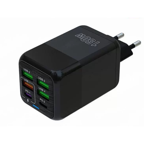 CARICATORE 150 WATT 4x USB "A"+ 2x USB "C" POD