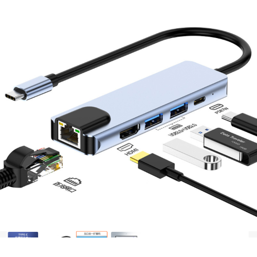 DOCKING STATION USB "C":  HDMI + 2 x USB3.0 + USB "C" + LAN