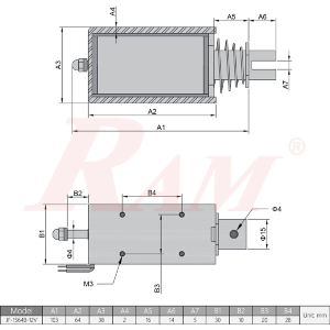 SOLENOIDE CORSA 10 MM. 12 VDC HIGH POWER