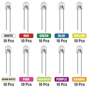 KIT 100 LED 5 MM. 10 COLORI DIVERSI