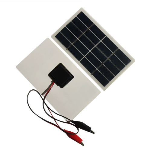 PANNELLO SOLARE 5 VOLT 2 WATT CON USCITA COCCODRILLI