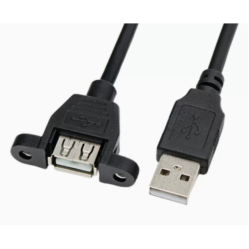 PRESA USB "A" DA PANNELLO CON CAVO M/F